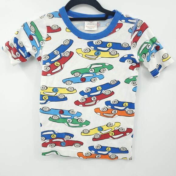 Hanna Anderson Blue Cars Pajama Top 10 - Picture 1 of 7